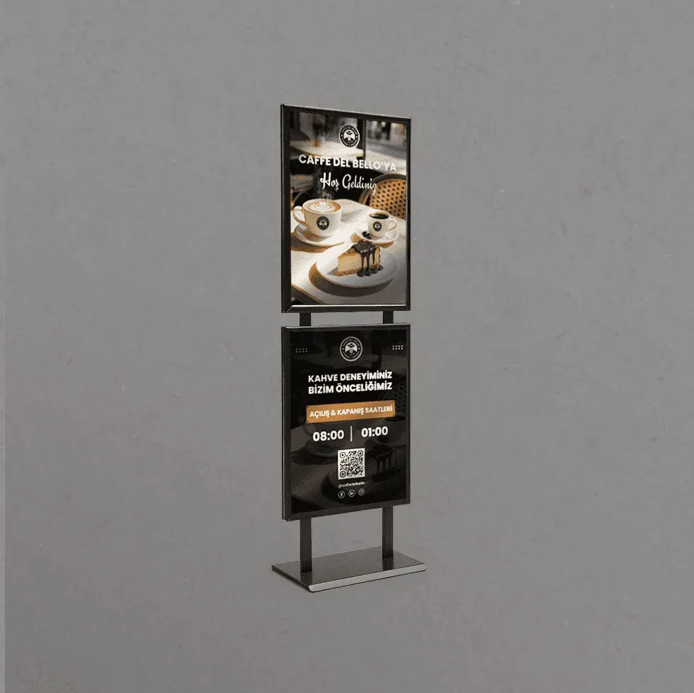 Ayaklı standda Caffè Del Bello tanıtım posteri